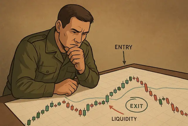 Original artwork for Trading Is War Gaming